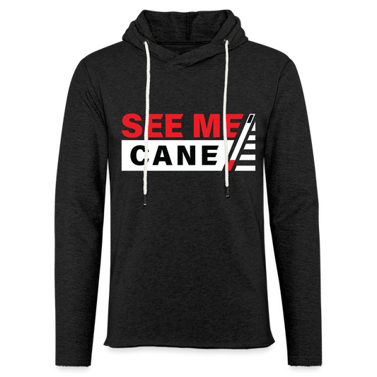See Me Cane  Pullover Hoodie - charcoal grey
